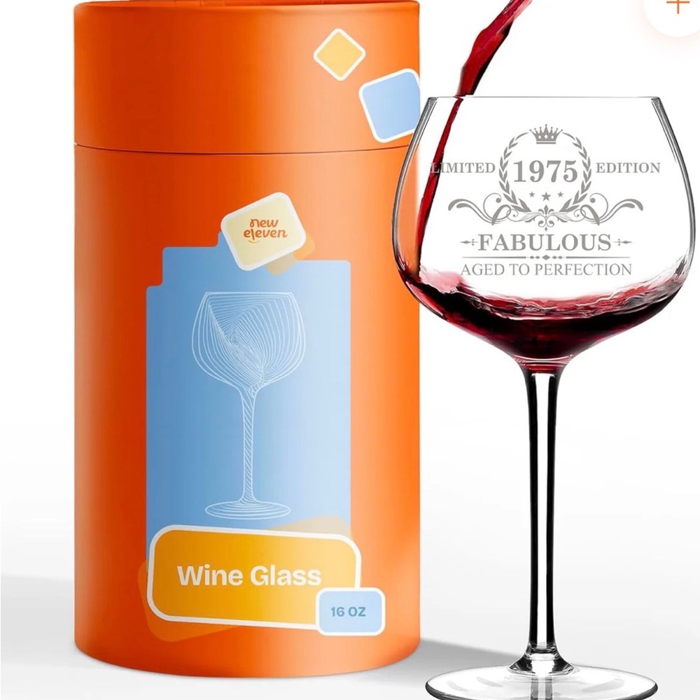 Orange Wine Glass Set